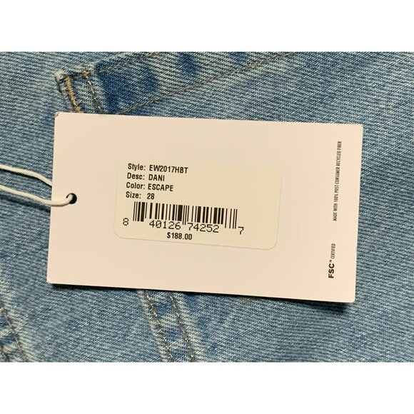 EDWIN DANI Escape BARREL JEANS NWT Size 28 $188 - Picture 3 of 10